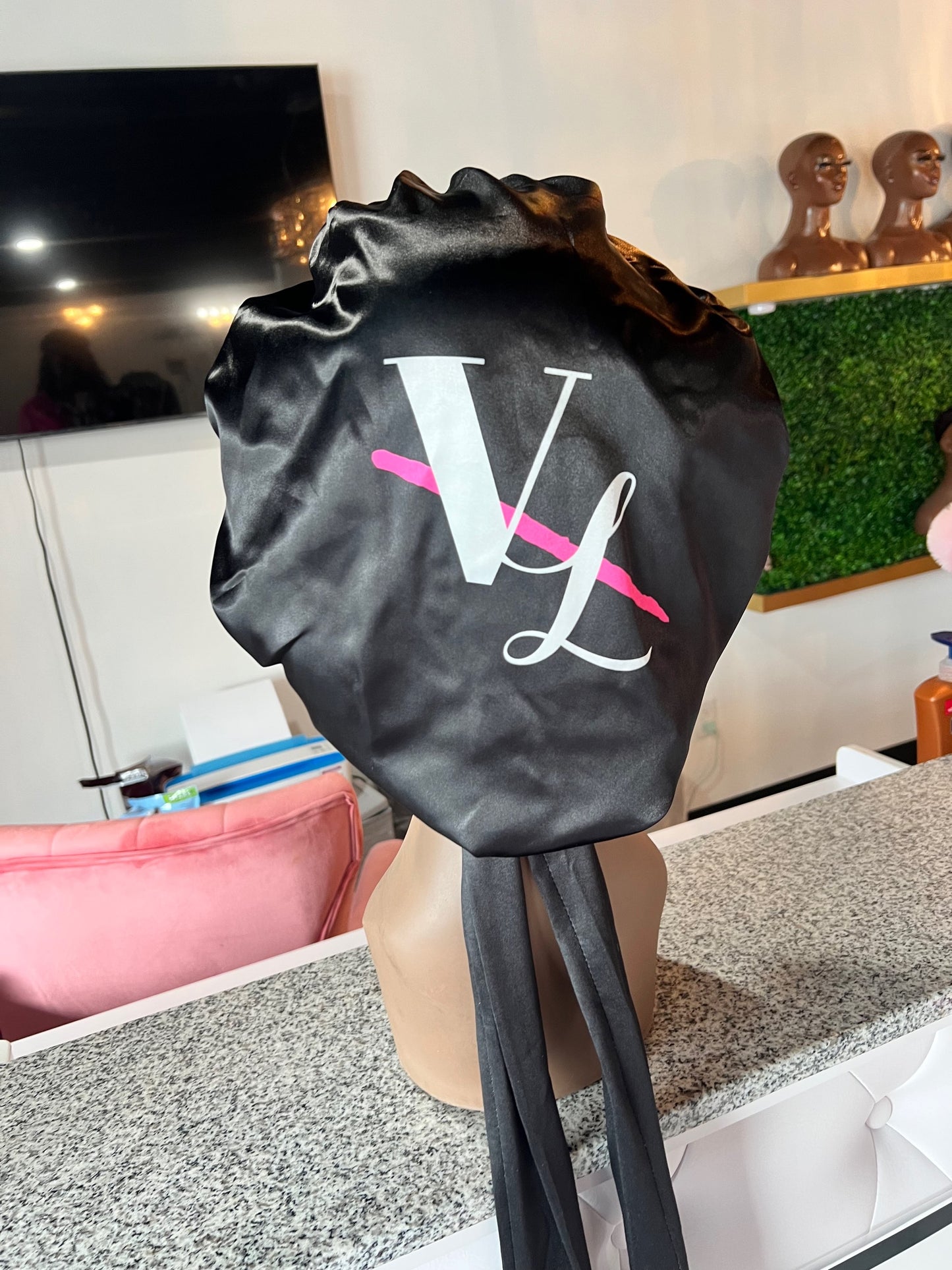 2–In-1 Silk Tie Bonnet & Scarf  image 2