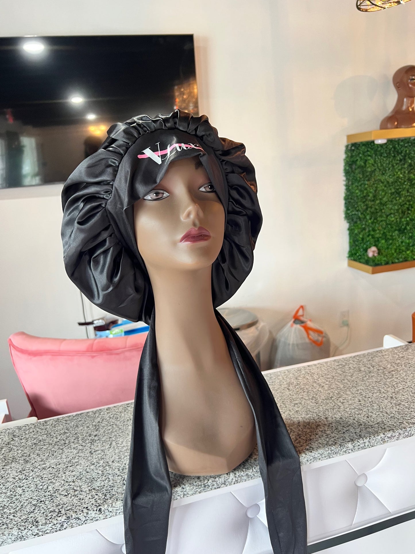 2–In-1 Silk Tie Bonnet & Scarf  image 1