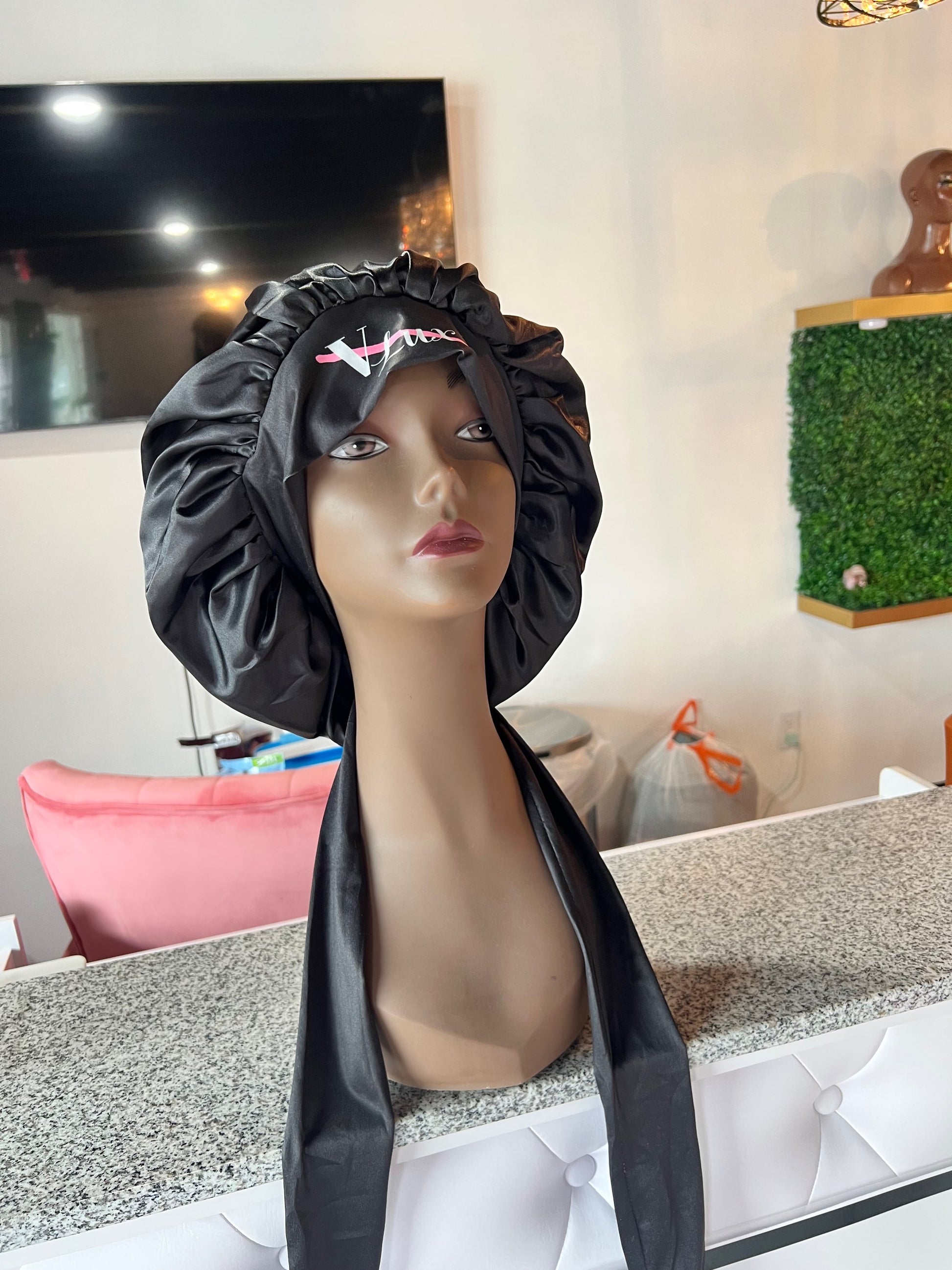 2–In-1 Silk Tie Bonnet & Scarf  image 1